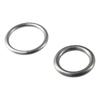 2pcs 304 Stainless Steel Round Ring  Handbags, Belts, Ornamental Designs, Shop and Farm, Crafts