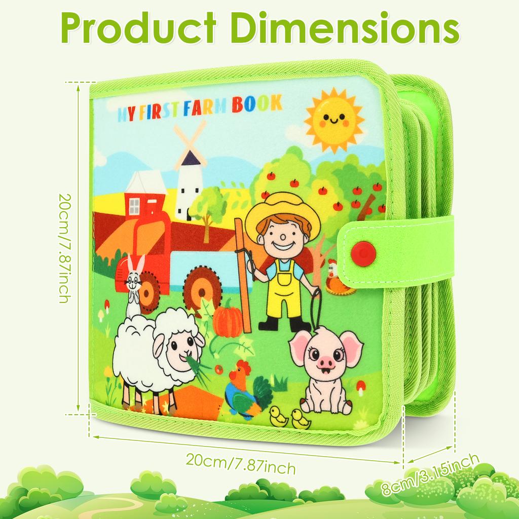 Montessori Busy Book for Toddler 1 to 3 Montessori Toy for 1 to 2 Year Old Boy Girl Birthday Present Educational Learning Book