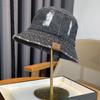 Retro washed denim bucket hat women's spring summer new broken hole old street trend basin hat