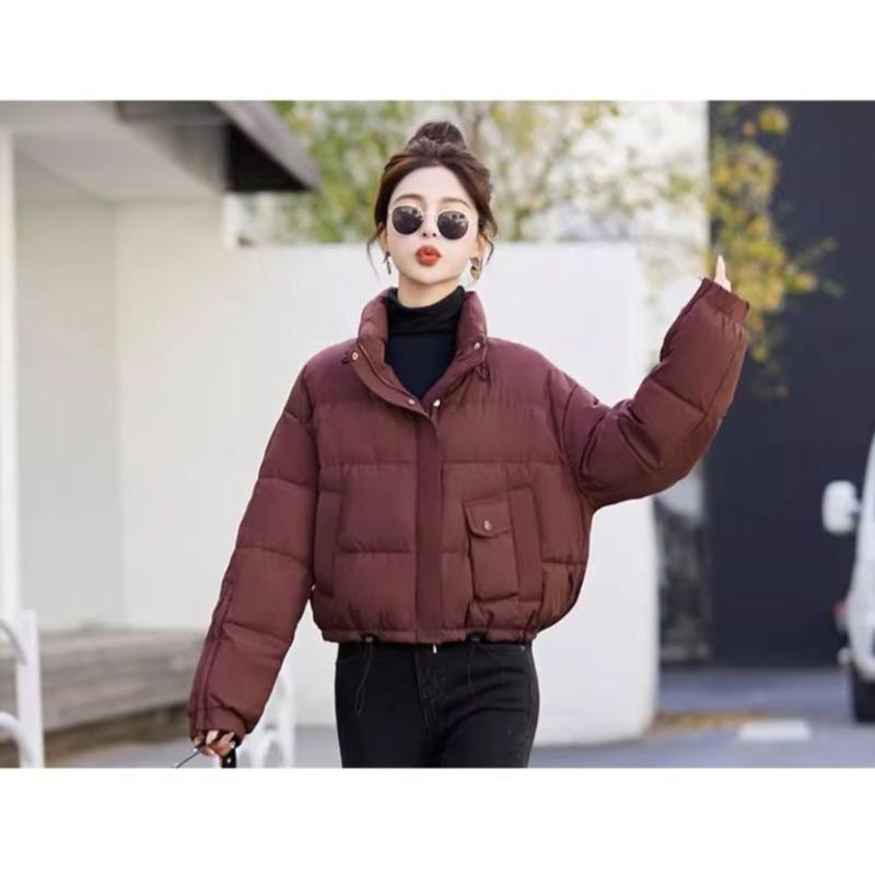 Warme und stilvolle kurze Daunenbaumwolljacke mit Brotmantel und Verdickungsdesign für den Winter