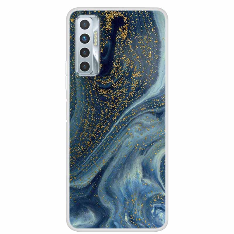 For Tecno Camon 17P Case Luxury Silicone TPU Soft Cover Phone Case For Tecno Camon 17 CG7 CG6 Coque Shockproof Marble Funda Capa
