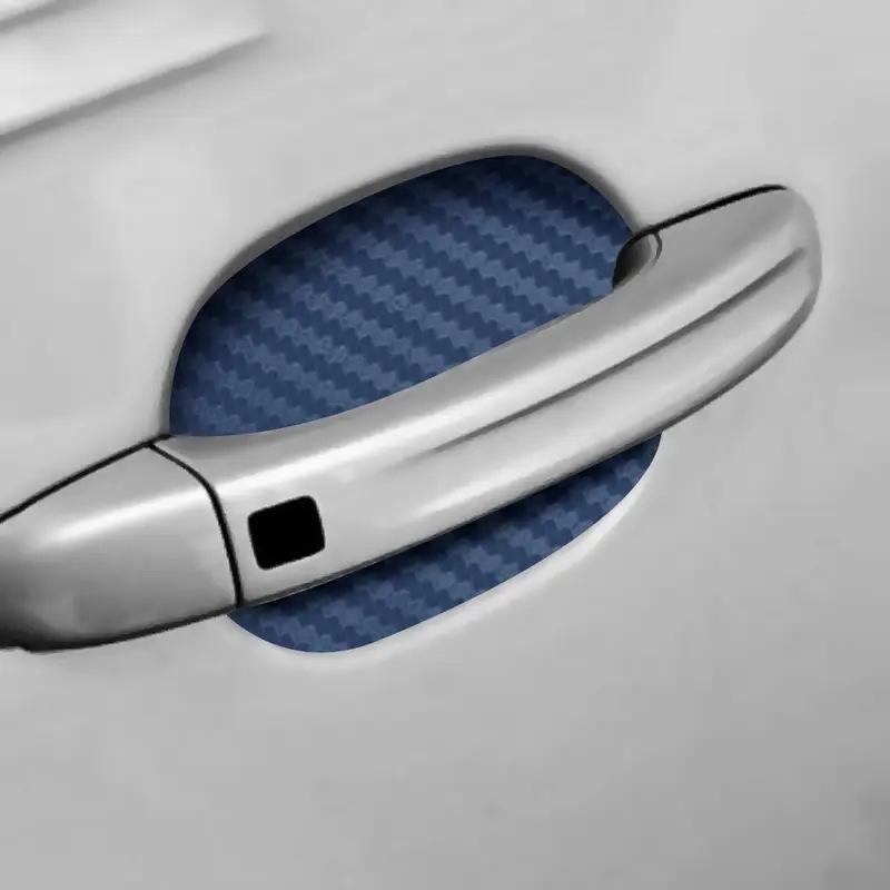 4PCS Car Door Handle Protective Film Carbon Fiber Stickers Scratch Resistant Covers Exterior Car Stickers for Cars Accessories