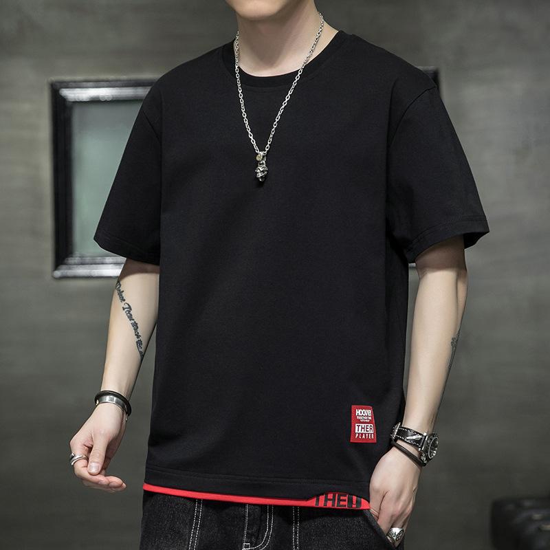 Men's Short Sleeve T-shirt Summer Loose T-shirt Cotton Plus Size T-shirt