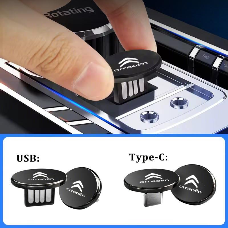 Car USB Type-C Flash Drive Mini Memory Stick Music Device Accessories For Citroen C4 C3 C5 C1 C2 Berlingo Celysee Cactus Picasso