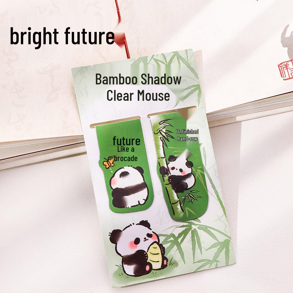 Cute Panda Magnetic Bookmark – Motivational Cartoon Marker for Students, High-Quality Reading Stationery Gift.