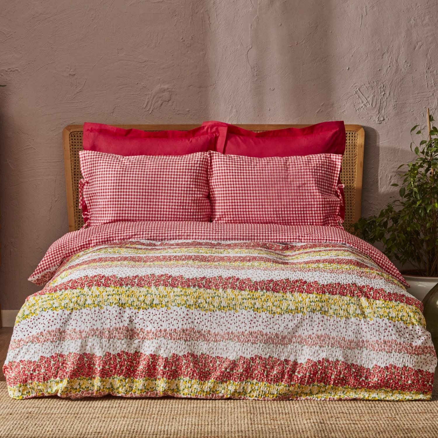 

Karaca Home Pari Noniron Двойной пододеяльник красный
