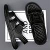 Men's Adjustable Breathable Beach Sandals - Dual Wear Driving&Casual Outdoor Shoes, Brown/Black Summer Suitable, Fashionable Design