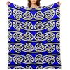 Kowhaiwhai Pattern, Mangopare, Version 5, Blue, Large Throw Blanket warm winter Blankets For Baby Cute Blankets