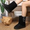 Fashion Japanese Style Bowknot Detor Women's Snow Boots Winter Slip On Platform Snow Boots Woman Chic Mix Color Warm Botas Ladies