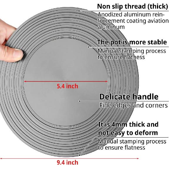 Heat Diffuser For Gas Stovetop Pot Cookware Protection Stove Diffuser Round Fast Defrosting Tray Multifunctional Thawing Conducting Simmer