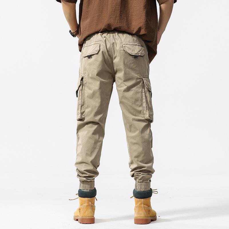 Spodnie robocze męskie na wiosnę i jesień, luźne wiązanie, amerykańskie, męskie, casualowe, elastyczne