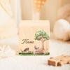 jiangyuanyuan: Custom Money Box Personalized Animal Piggy Bank Wooden Money Box with Name Birthday Gifts