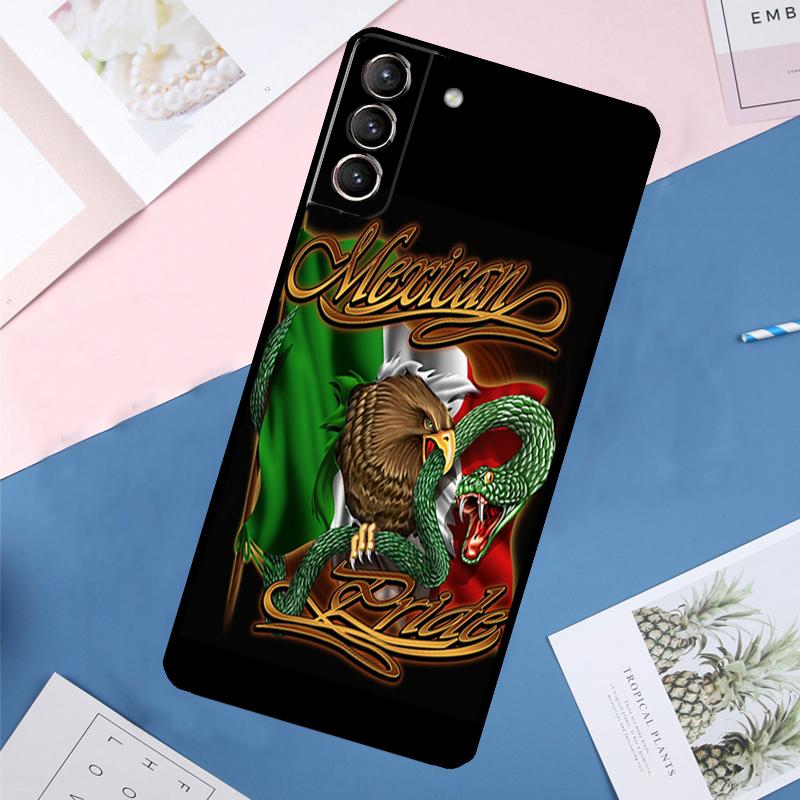 Mexican Pride Eagle Flag Case For Samsung Galaxy S24 Ultra S21 S22 S23 S25 Ultra S9 S10 Plus S20 FE S25 FE Back Cover