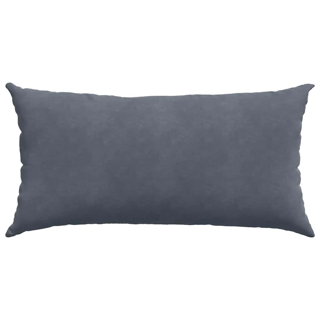 Sofa Cushions 2 Pieces Dark Grey 80 x 40 cm Cord Fabric