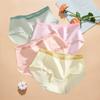 FINETOO 4Pcs/Set Women's Cotton Briefs Soft Breathable Underwear Set Mid Waist Solid Color Panties For Daily Wear High Elastic Underwear