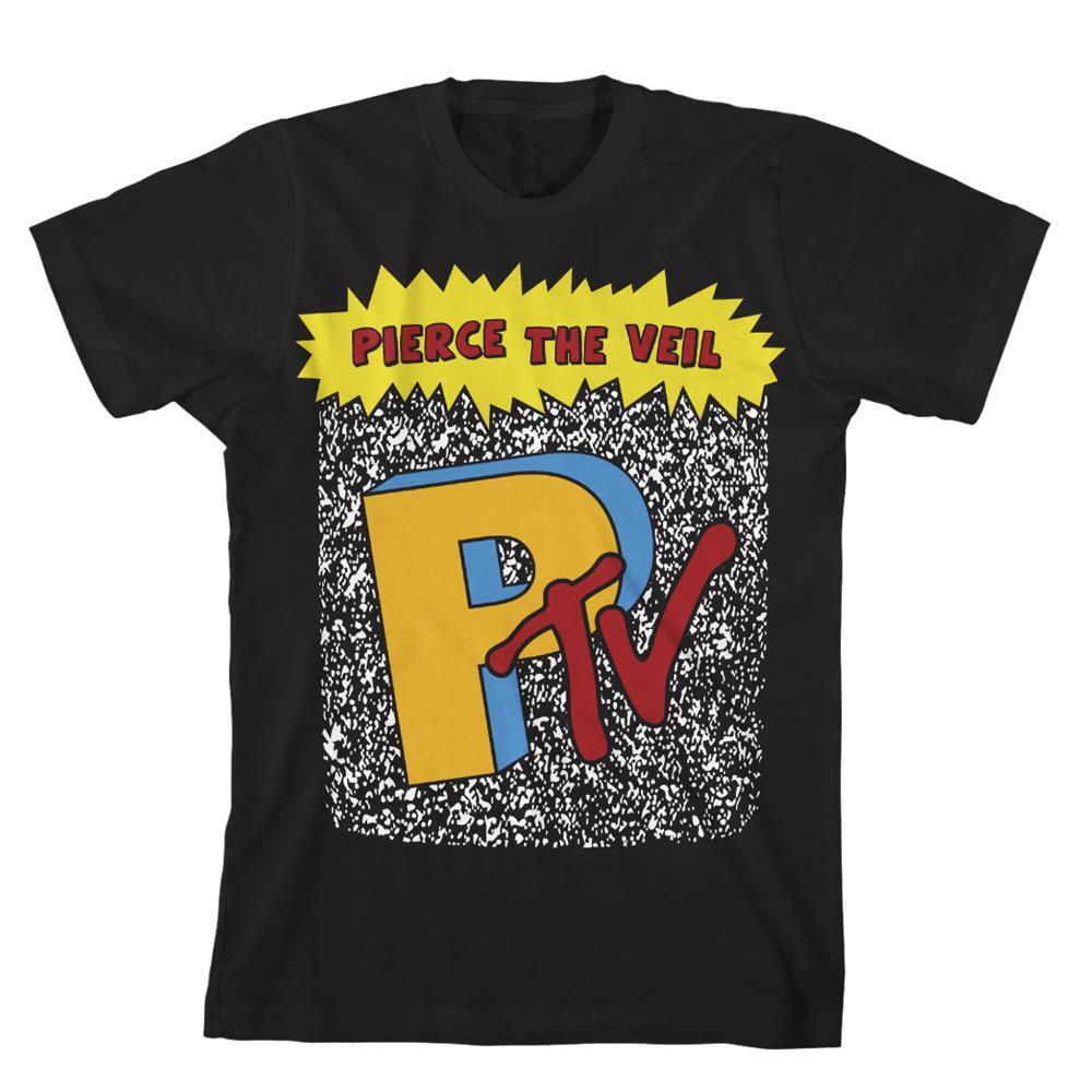 Винтажная черная унисекс футболка Pierce The Veil PTV, все размеры S-5XL S