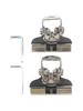 2PC Stainless Steel Car Hood Bracket for LED Work Light Mounting On Hood Edge With Precision Angle Adjustment Capability