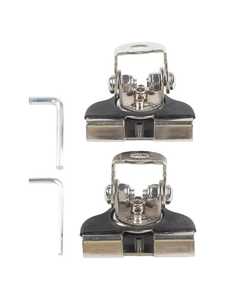 2PC Stainless Steel Car Hood Bracket for LED Work Light Mounting On Hood Edge With Precision Angle Adjustment Capability