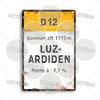 Tour de France Cycling Race Cycling Landmark Metal Plaque Road Signs Croix de FER Madeleine Tourmalet Luz-Ardiden Loze