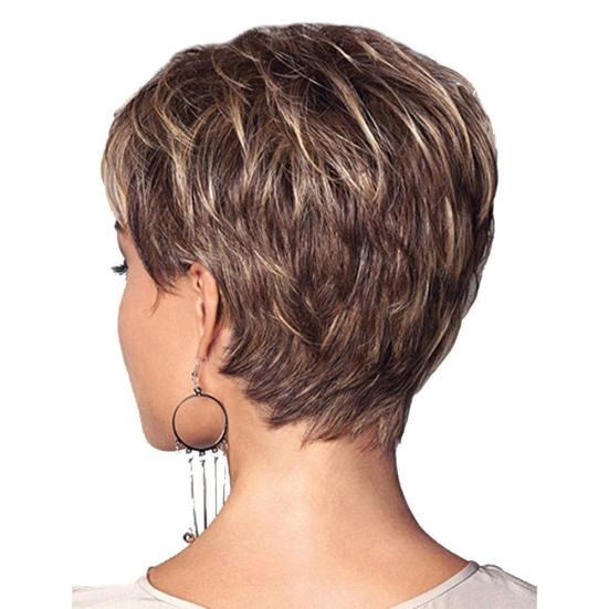 Peluca Ombre Corta Rizada Shag Moda Mujer Fiesta Club
