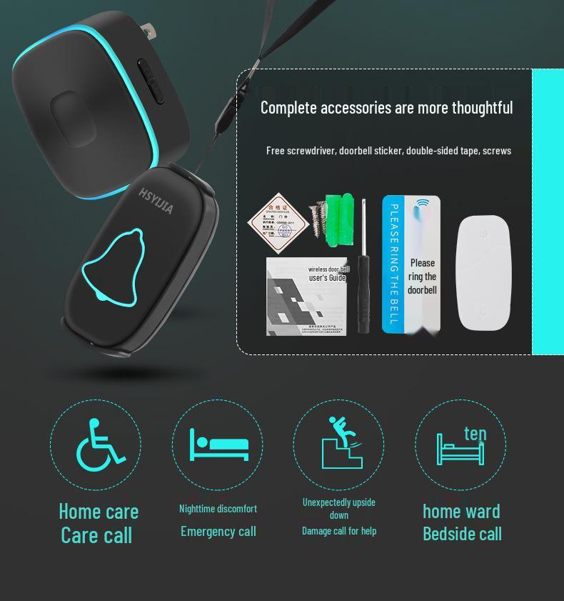 A808 Wireless Elderly Call Button Emergency Doorbell