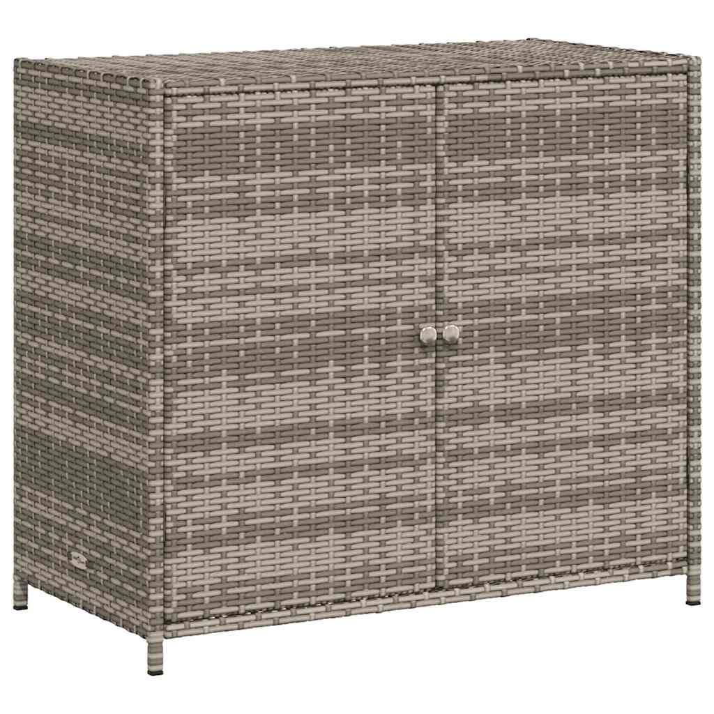 vidaXL Gartenschrank Grau 83x45x76 Cm Poly Rattan