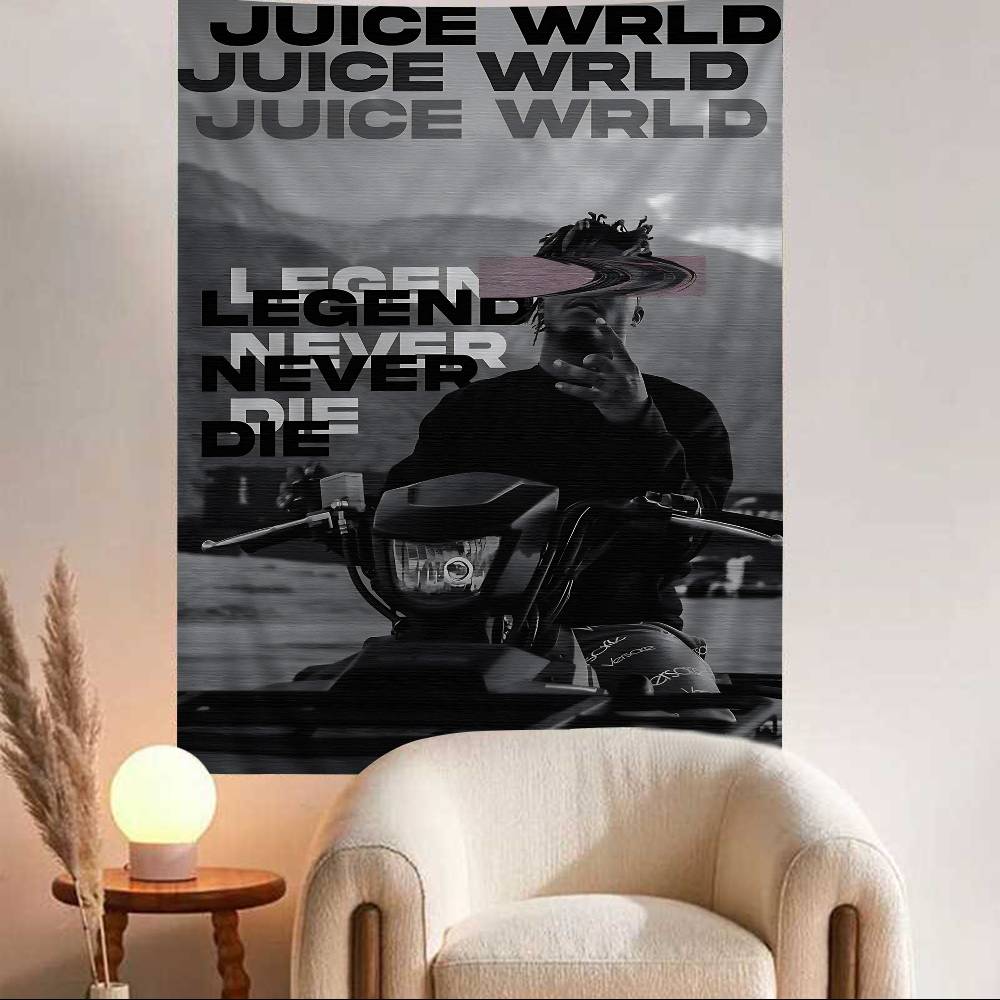 

JJuice WRLD Rap Singer Cartoon Tapestry For Living Room Home Dorm Decor INS Home Decor 74x94cm(29x37in)