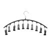 Hanger Space Saving Curved Hanger For Yoga Pants And Leggings Closet Organizer With 10 Clips For Clothing Store Pants Hanger