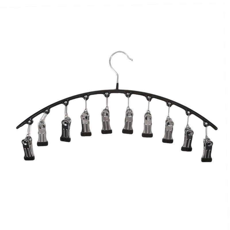 Hanger Space Saving Curved Hanger For Yoga Pants And Leggings Closet Organizer With 10 Clips For Clothing Store Pants Hanger