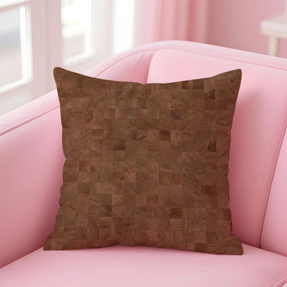 Classic Patterns Cushion Cover Pillowcase Short Plush Invisible Zipper Room Sofa Cushion Cover