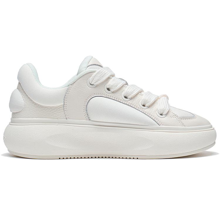 Li Ning Yun You C4D Leather Low Top Casual Shoes Women's Ecru AZGT090-4