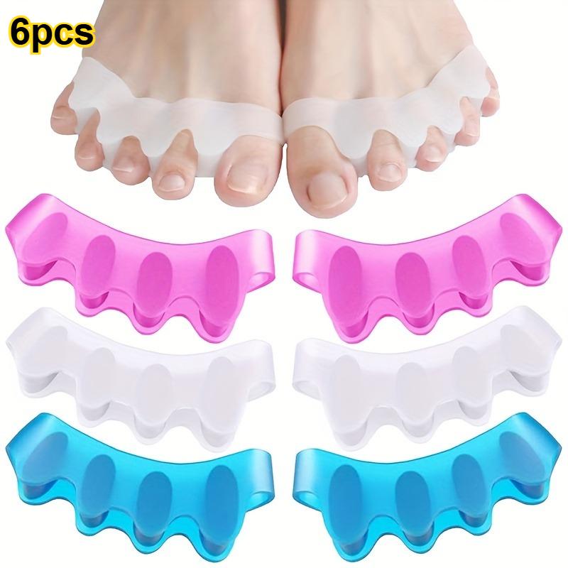 2/6Pcs Soft Silicone Toe Separator Bunion Corrector Toe Spacers Toe Straightener Relieve Foot Pain Plantar Fasciitis Foot Tool