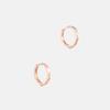 JUDY AND PAUL [14K GOLD] Cutting Body Point Basic Rose Gold Ring Earrings
