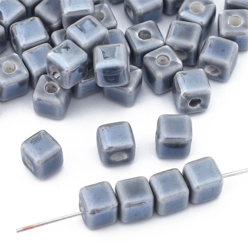 Five-Petal Flower Ceramic Beads for DIY Jewelry Making