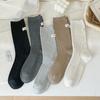 Cotton Middle Tube Socks Heel Label Warm Socks Fashion Knitted Socks  Autumn