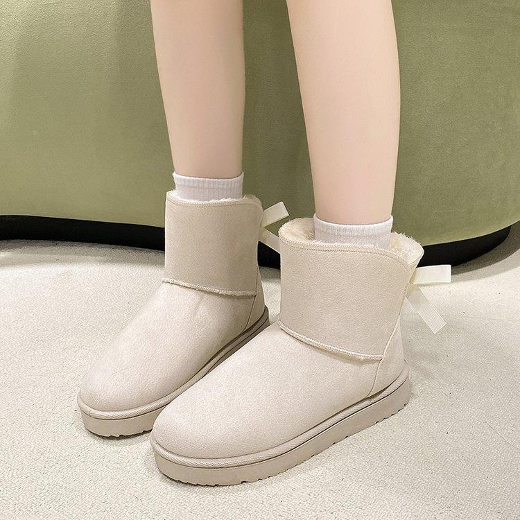 Women's padded lining soft thick sole heightening outdoor thickened warm lightweight comfortable stirrups ground cotton shoes snow boots