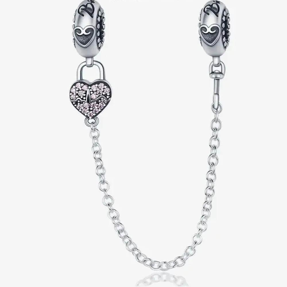 New In Color Zircon Angle Round Clip Bead Fit Pan Original Bracelet Women Copper Safety Chain Jewelry Gift