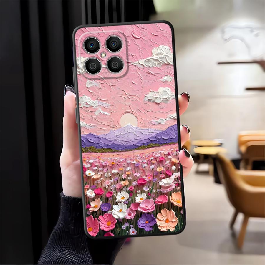 Funda Phone Cover Case for Honor X6 X8 X7 X9a X5b Magic5Lite 70 200 400 Lite 8X 90 Creative Oil Painting Scenery