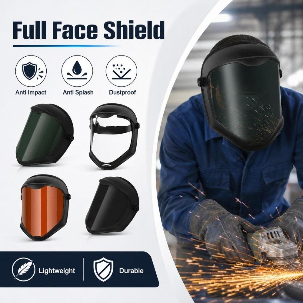 Anti Fog Safety Visor Anti Splash Welding Mask Reusable Transparent Mask Outdoor Use