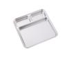 Multi-Compartment Stainless Steel Divided Meal Tray Rectangular Food Serving Plate  Kitchen
