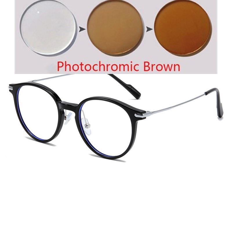 Black Gold Frame Anti Blue Rays Oval Prescription Glasses For The Nearsighted Women Men Myopia Spectacles 0 -0.5 -0.75 To -6.0