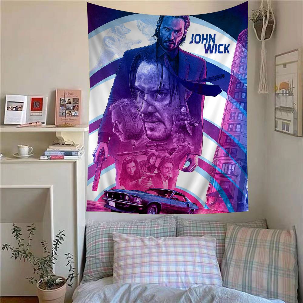 Classic Movie JJohn WWick Colorful Tapestry Wall Hanging Cheap Hippie Bohemian Wall Tapestries Mandala Wall Hanging Sheets