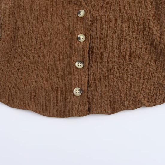 Vest Top for Women Vintage Tank Crop Top V Neck Button Down Waistcoat Retro