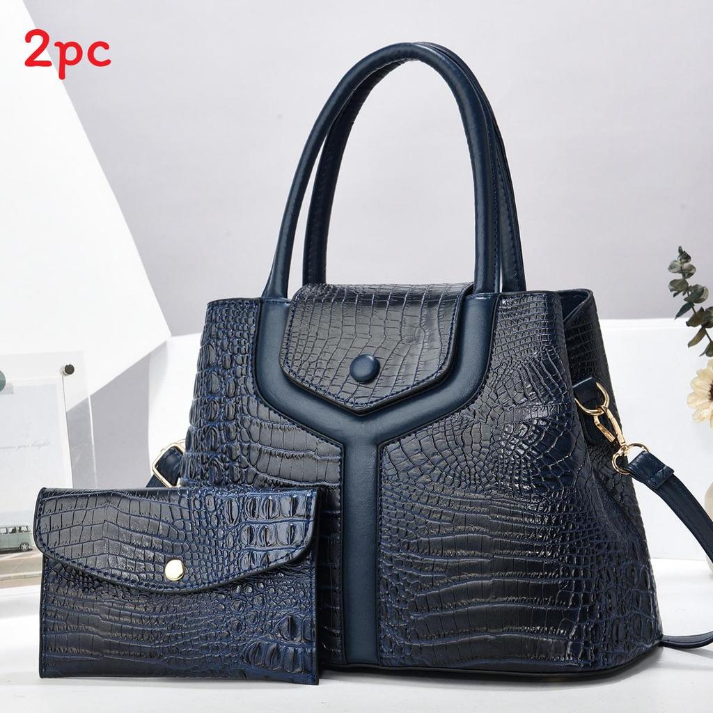 Borsa Tote Moda Transfrontaliera da Donna con Fantasia Coccodrillo ad Ampia Capacità per Uso Quotidiano