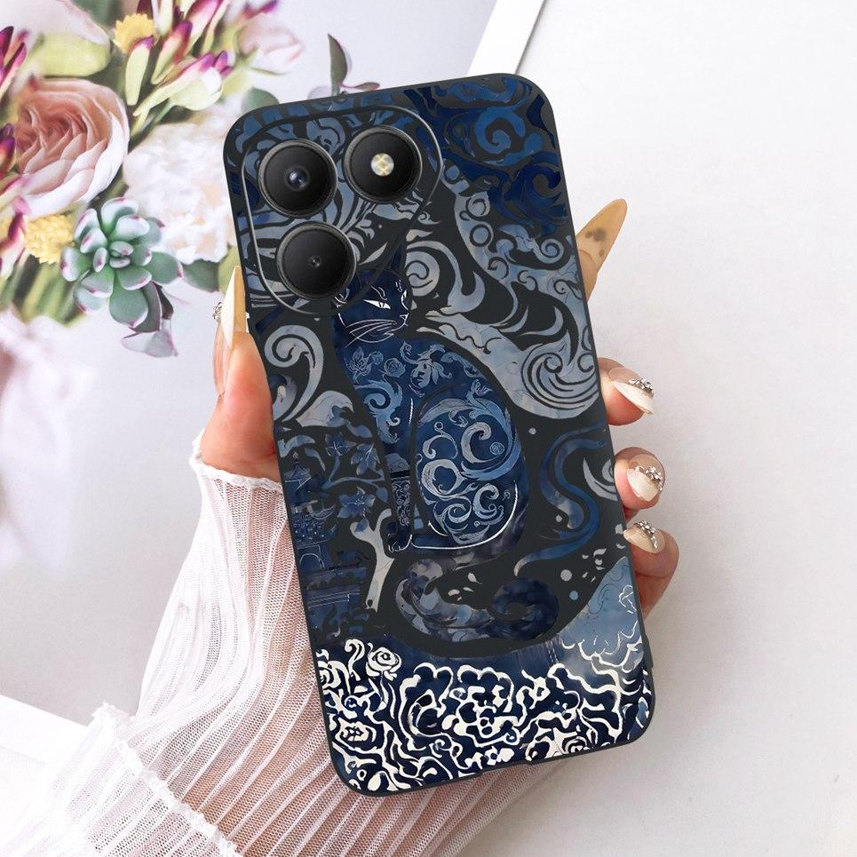 Casing For Tecno Pova 7 4G 5G LJ6 LJ7 Phone Case Pova 7 Pro Pova7 Ultra Cases Cute Cartoon Animals Dragon Lion Soft Black Cover