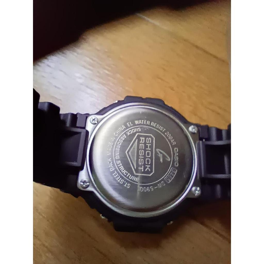 Used CASIO G-SHOCK digital watch DW5900 commonly known as the third eye reprint edition