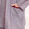 Eye Cotton Double Gauze Long Sizes 33033 K's Women's 100% Open-Front Pajamas, Sleeve, S/M/L/LL/3L, (Brown, M)