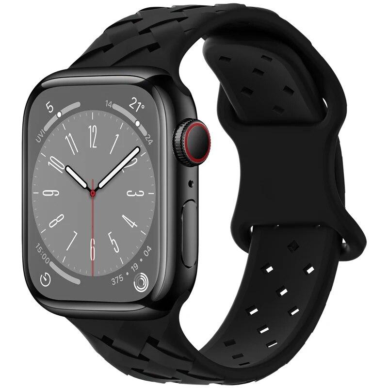 Silikonový řemínek pro řemínek Apple Watch 44 mm 45 mm 49 mm 42 mm 41 mm 40 mm 38 mm řemínek k hodinkám Apple Watch Náramek iwatch Series 3 4 5 6 7 8 9 SE Ultra2