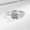 New Moissanite Ring 925 Sterling Silver Shining Adjustable Simplicity Exquisite for Women Jewelry Wedding Plated 18K White Gold
