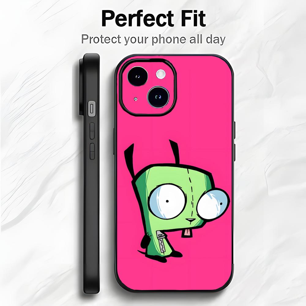 Quirky Cult Cartoon I-Invader Zim Phone Case Phone Case Soft Packaging Lightweight For iPhone17 16 15 14 13ProMax